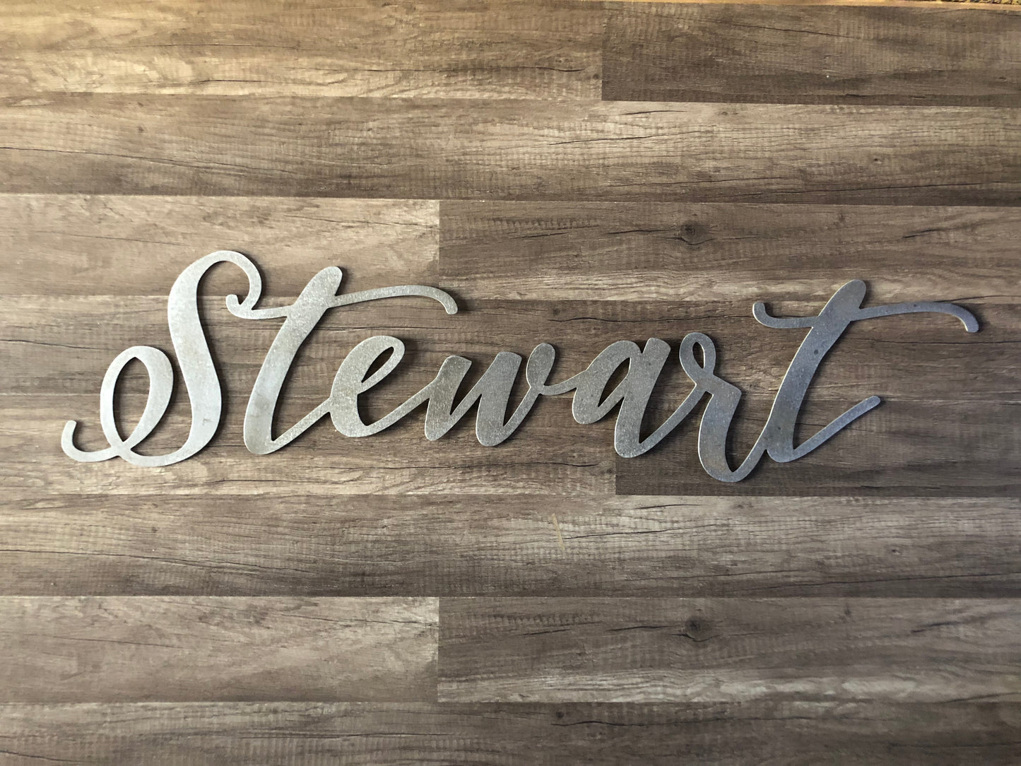 Cursive Name or Word Sign - Wall Word - Personalized Steel Sign - Metal Art