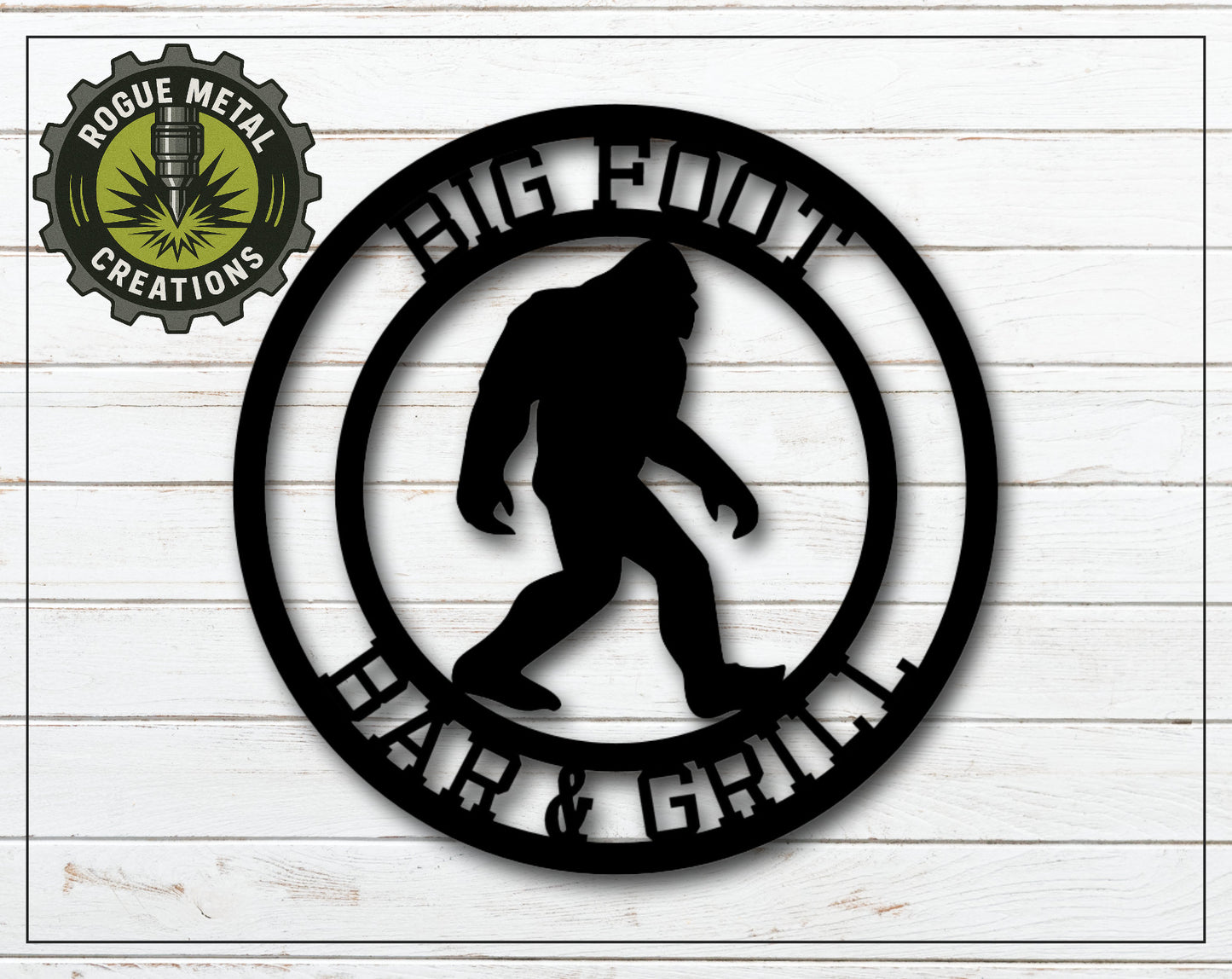 BIGFOOT Metal Cutout - SASQUATCH - YETI - Yard Art - Decorative Steel Sign - Wall Art - SQ18-36