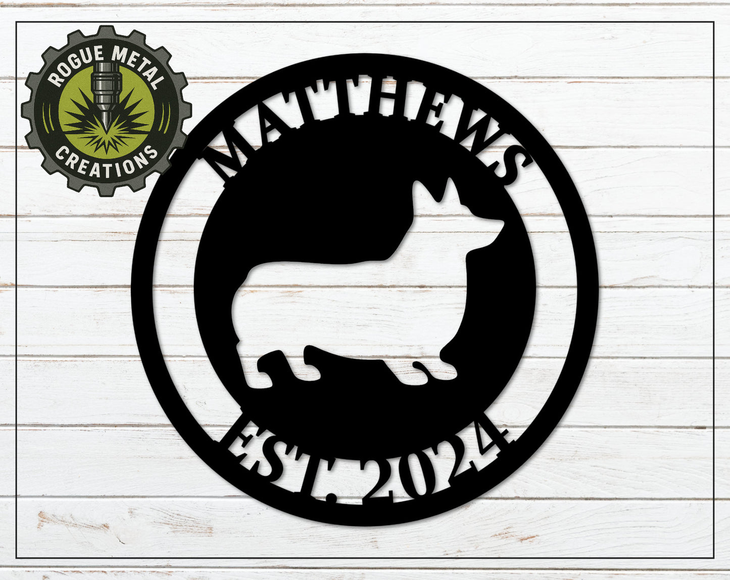 CORGI Dog Breed Sign - Personalized Steel Sign - Metal Art - SQ18-36