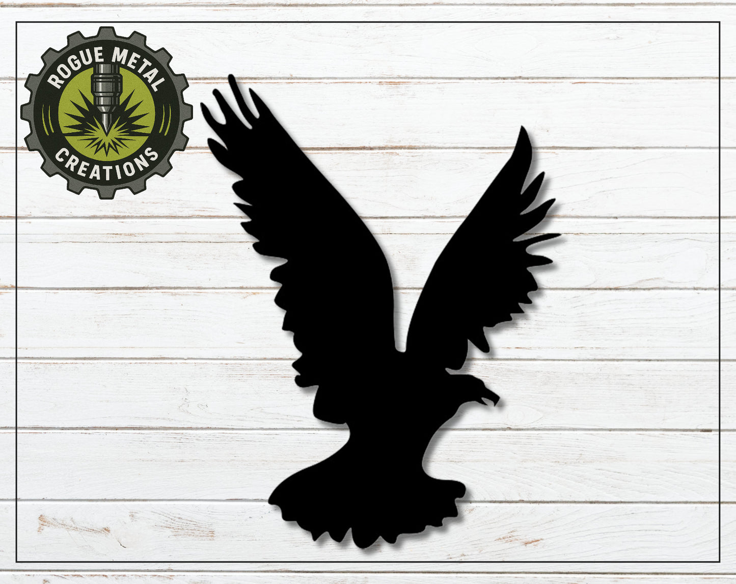 EAGLE BIRD Metal Art - House, Garden, Gate - Steel Sign - Wall Art - SQ12-36