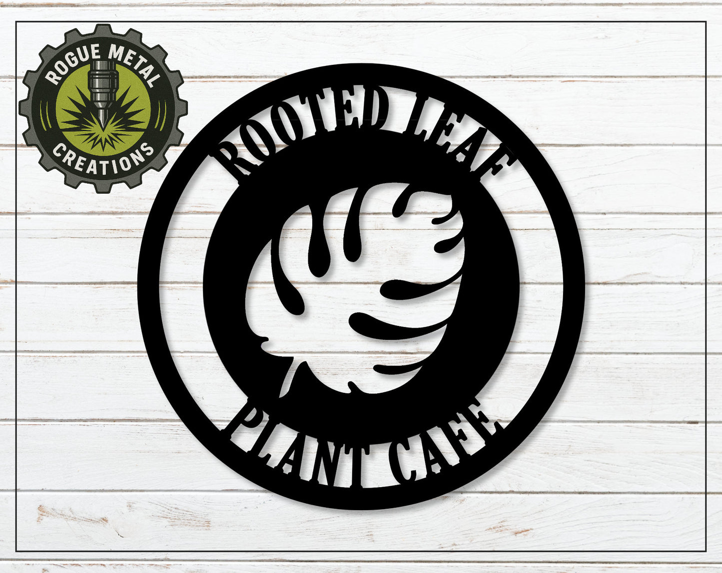 MONSTERA LEAF - House PLANT Lovers Steel Sign - Metal Art - SQ18-36