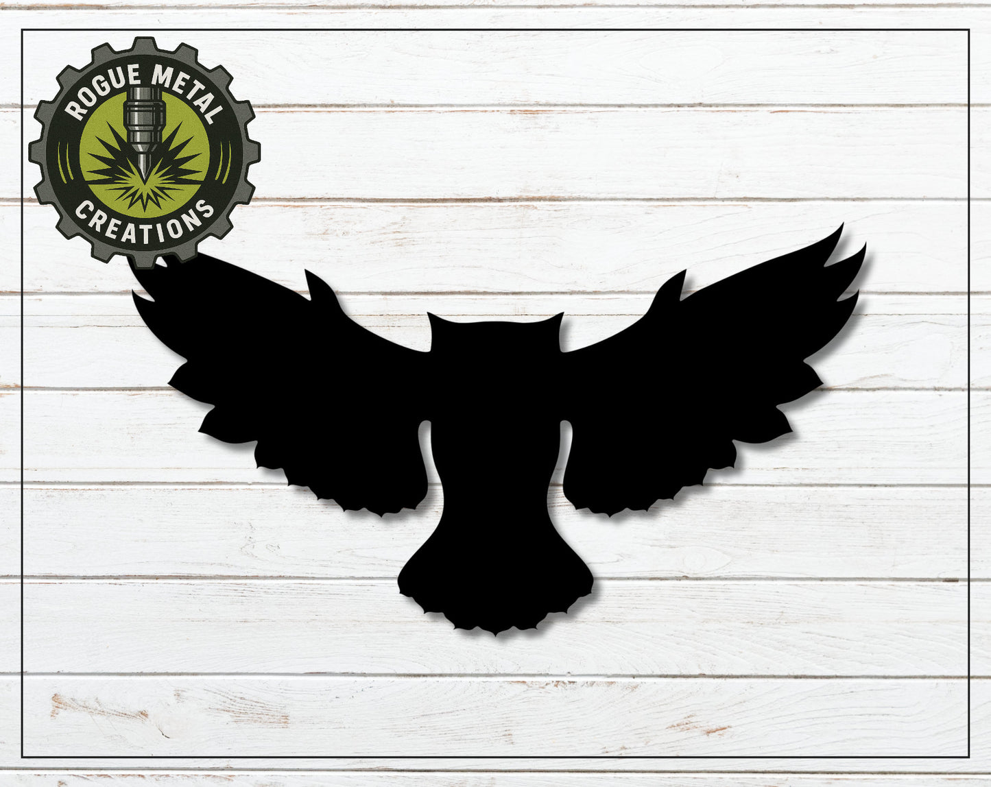 OWL BIRD Metal Art - House, Garden, Gate - Steel Sign - Wall Art - SQ12-36