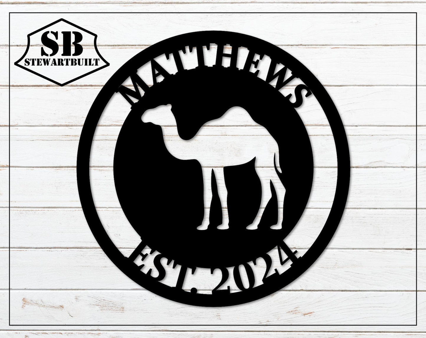DESERT CAMEL - Personalized Steel Sign - Metal Art - SQ18-36
