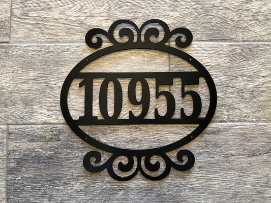 Address Street Numbers Sign - Personalized Steel Sign - Metal Art - SQ12-36