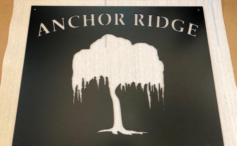 Willow Tree Sign - Personalized Steel Sign - Metal Art - SQ100