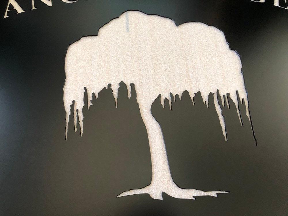 Willow Tree Sign - Personalized Steel Sign - Metal Art - SQ100