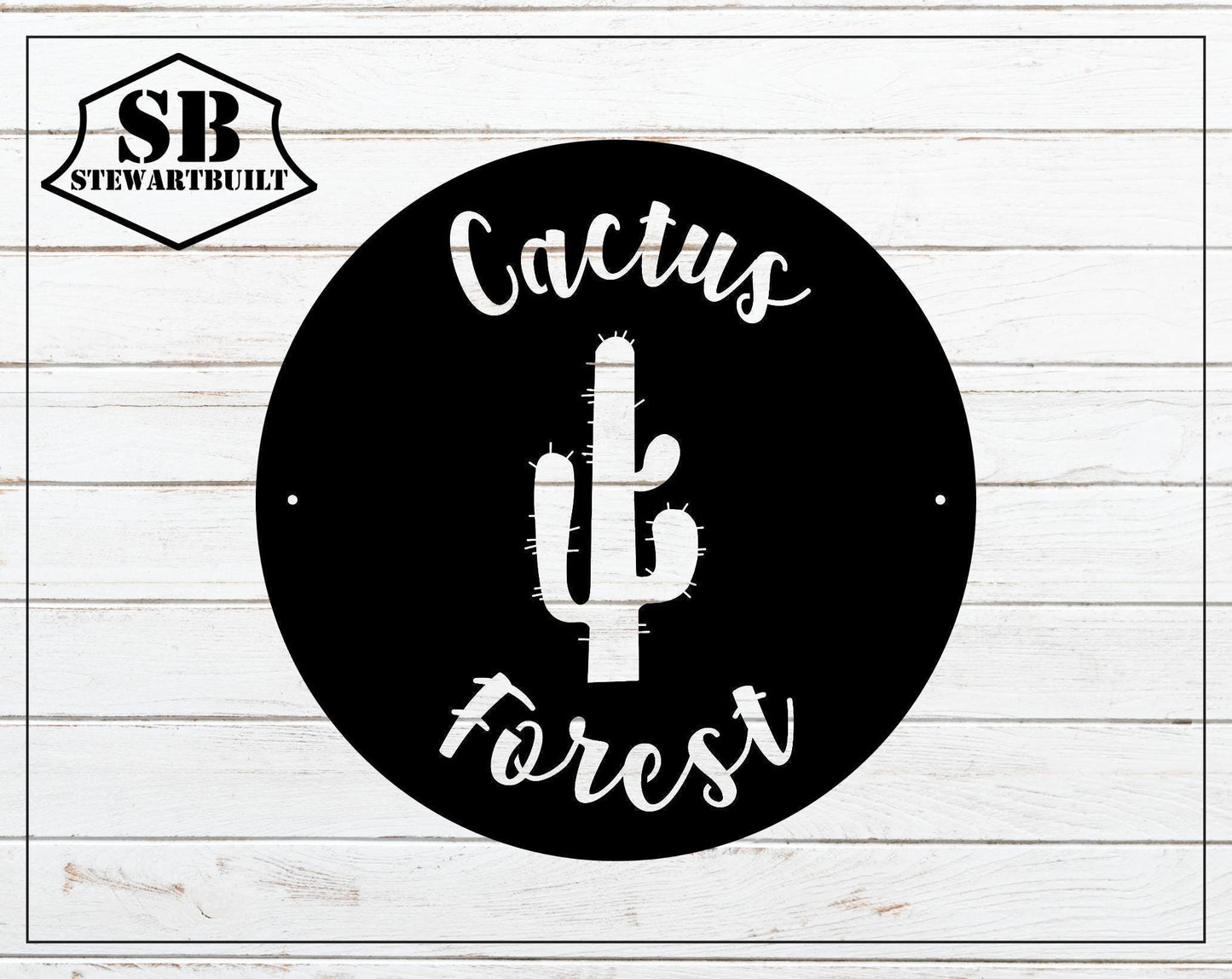 Cactus Sign - Desert - Personalized Steel Sign - Metal Art - SQ100