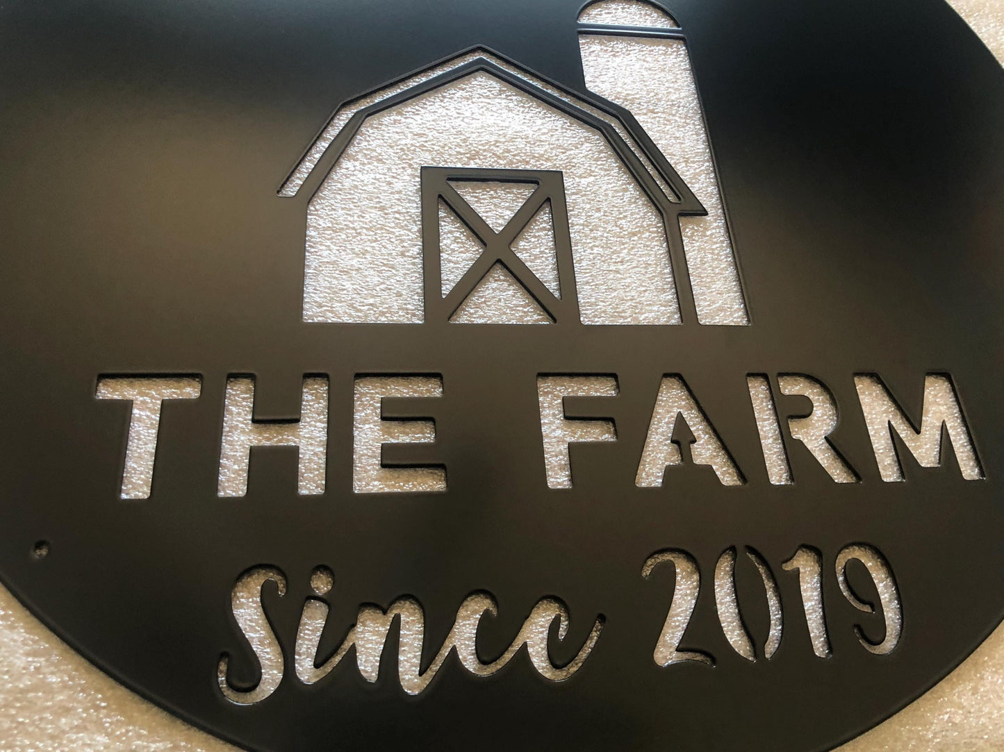 METAL Welcome to the FARM Sign - Barn - Established Date - Personalized Steel Sign - Wall Art - SQ100