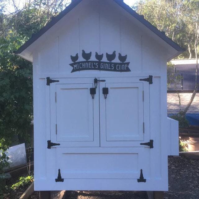 Chicken Coop Barn Banner Sign - Personalized Steel Sign - Metal Art