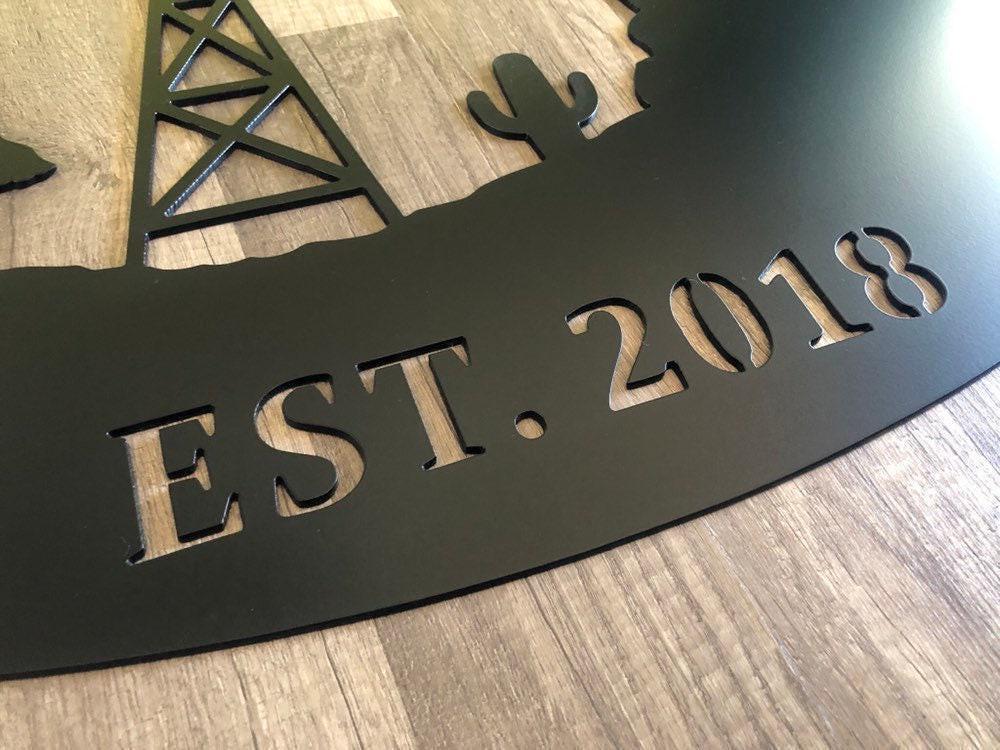 Farm & Ranch Desert Sign - Boar, Deer, Windmill - Personalized Steel Sign - Metal Art