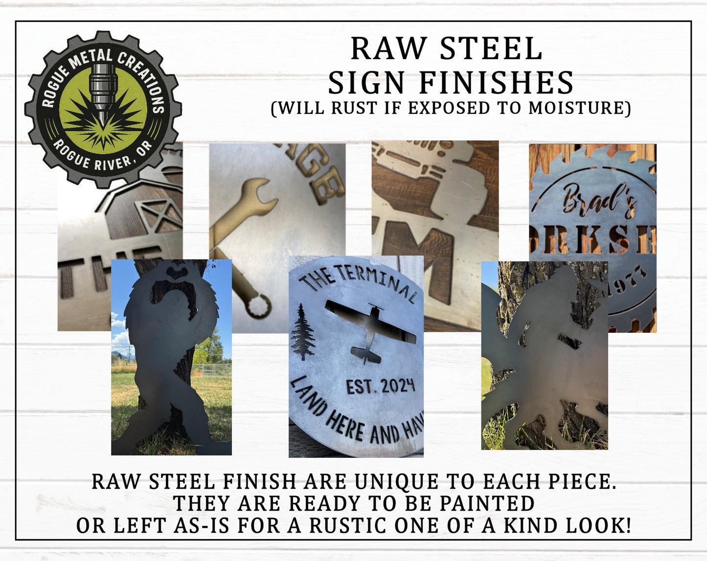 Custom Logo, Brand, Business, Idea - Personalized Steel Sign - Metal Art