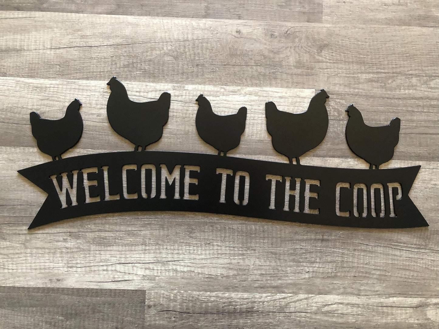 Chicken Coop Barn Banner Sign - Personalized Steel Sign - Metal Art