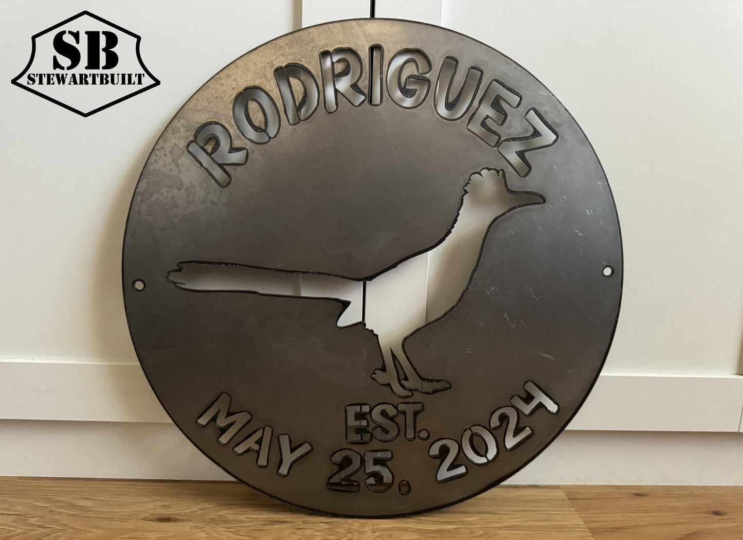 METAL ROADRUNNER Sign - Home - Office - Buisness - Personalized Steel Sign - Wall Art - SQ100