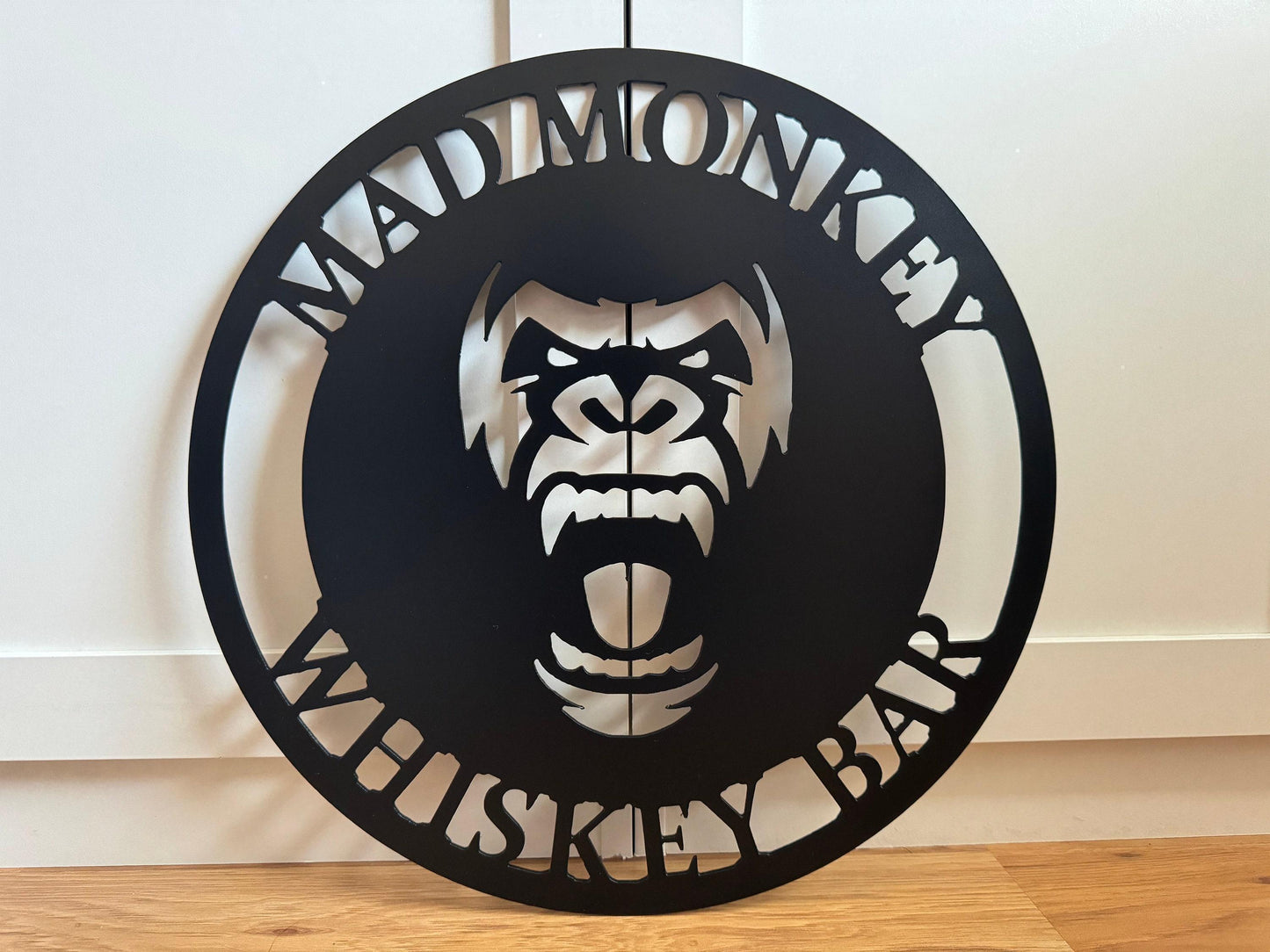 Gorilla Face - Metal Sign - Home, Business, Gym - Gorilla Monkey Head - Personalized Steel Sign - Metal Art - SQ100