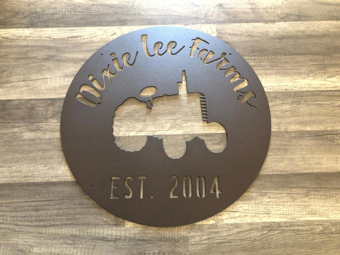 Tractor - Farm Name - Metal Sign - Personalized Steel Sign - Metal Art - SQ100