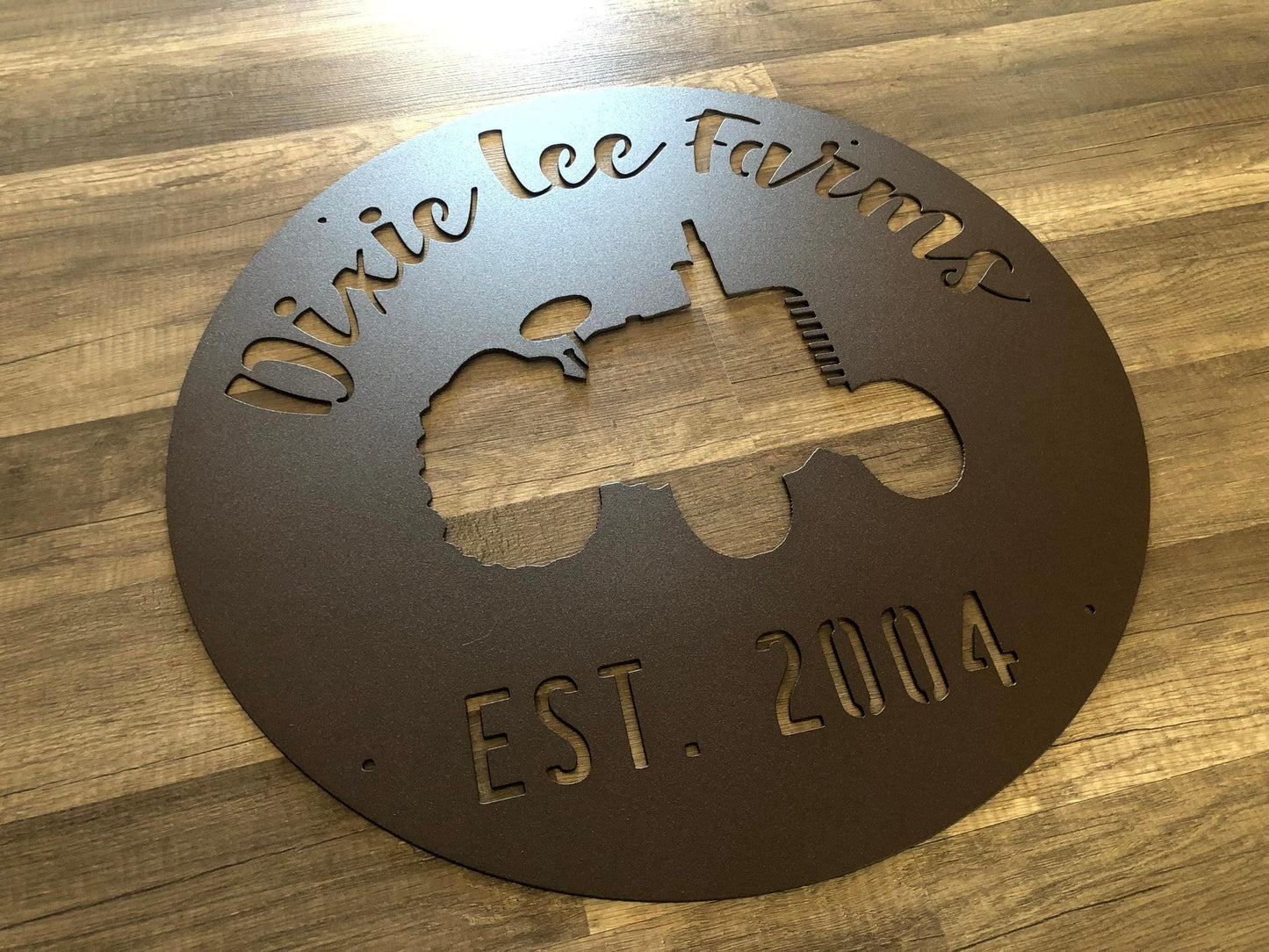 Tractor - Farm Name - Metal Sign - Personalized Steel Sign - Metal Art - SQ100