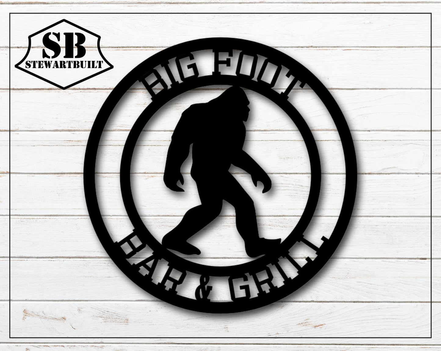 BIGFOOT Metal Cutout - SASQUATCH - YETI - Yard Art - Decorative Steel Sign - Wall Art - SQ100