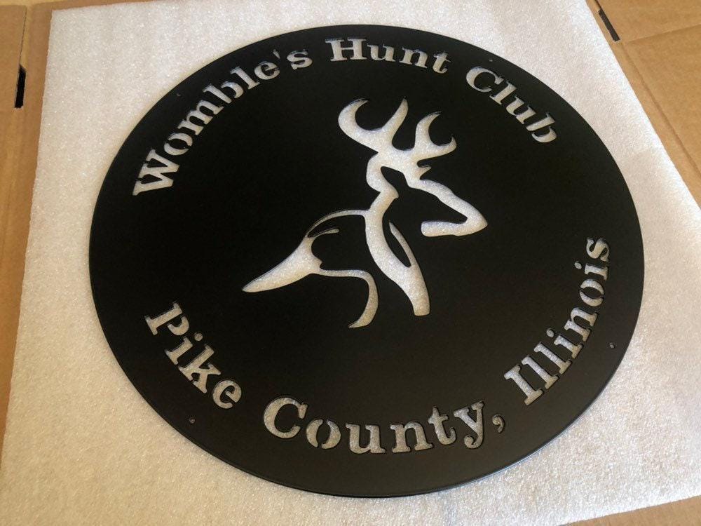 Hunting Sign - Duck - Deer - Personalized Steel Sign - Metal Art - SQ100