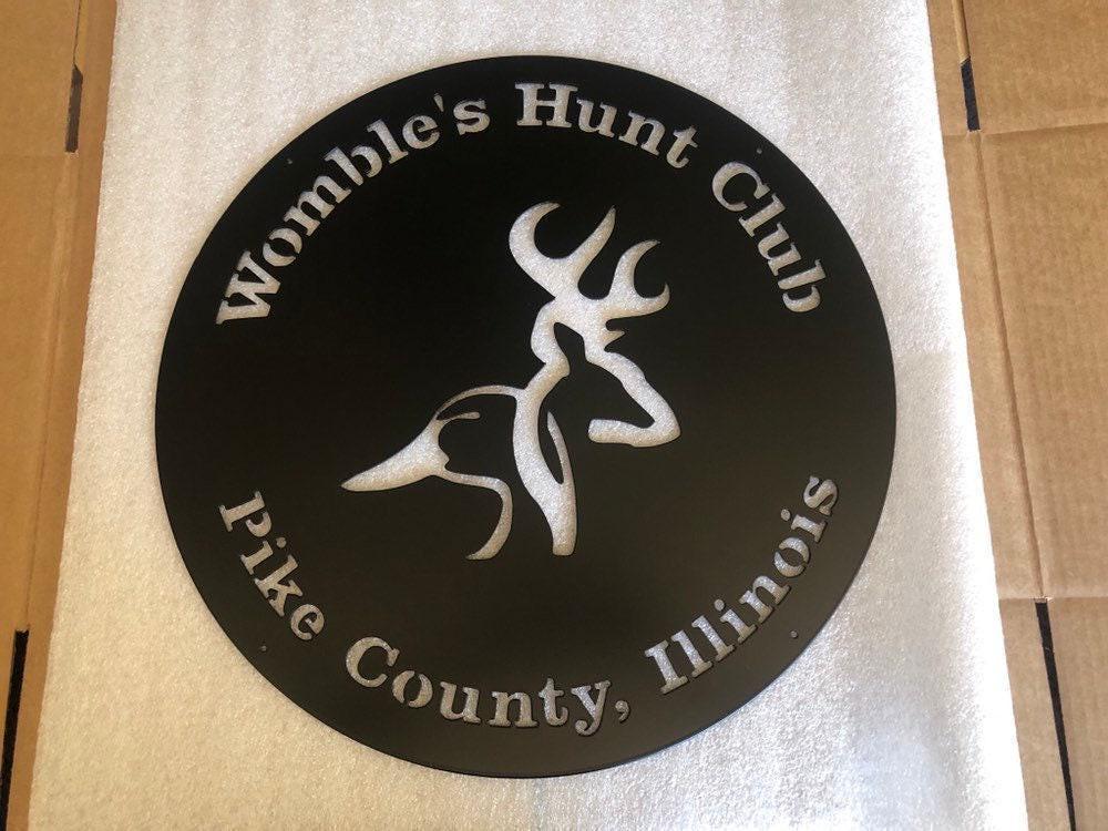 Hunting Sign - Duck - Deer - Personalized Steel Sign - Metal Art - SQ100