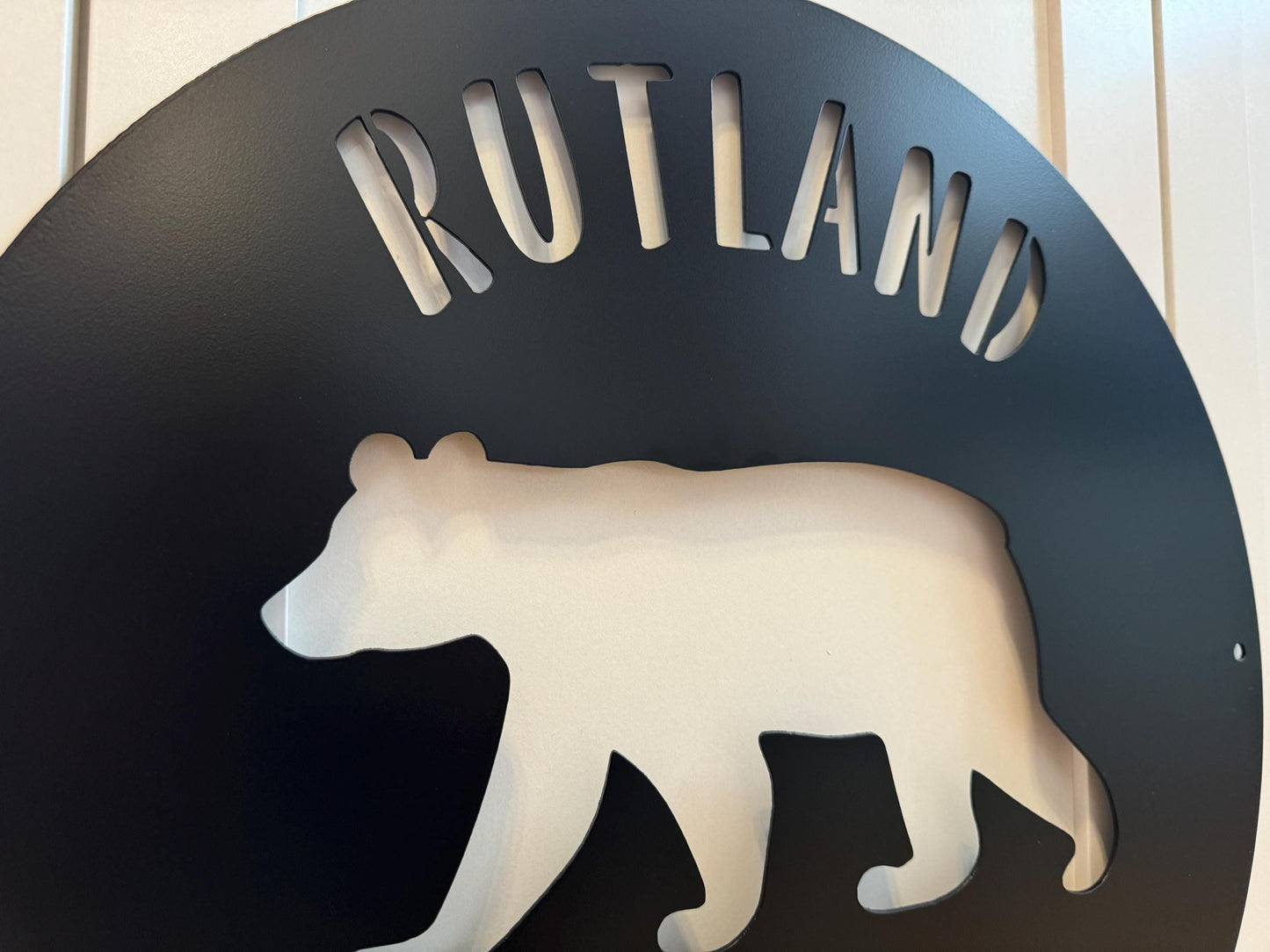 METAL BEAR Sign - Cabin - Woods Nature - Personalized Steel Sign - Wall Art - SQ100