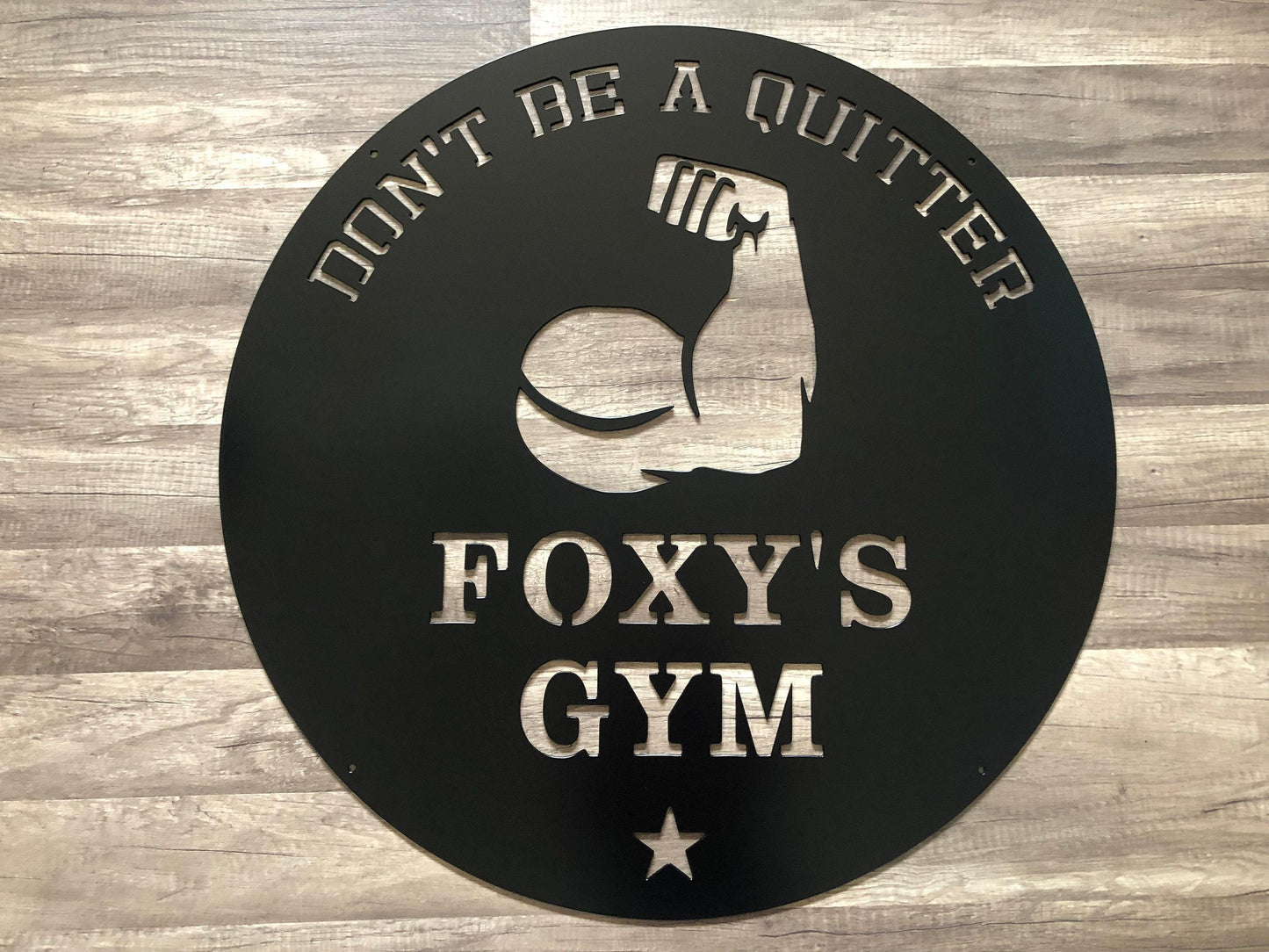 Home Gym Signs - Muscle - Personalized Steel Sign - Metal Art - SQ100