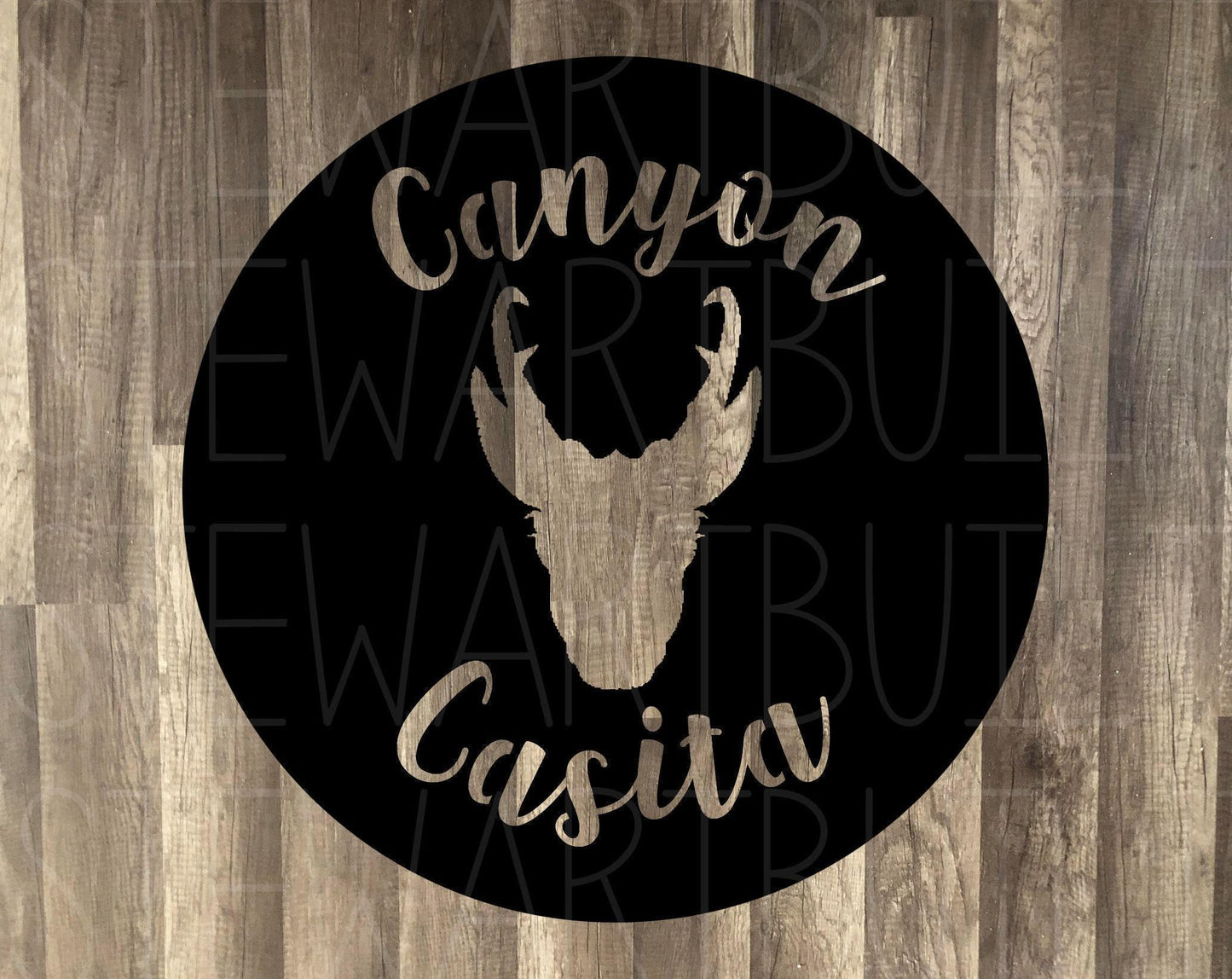 Antelope Sign - Personalized Steel Sign - Metal Art - SQ100
