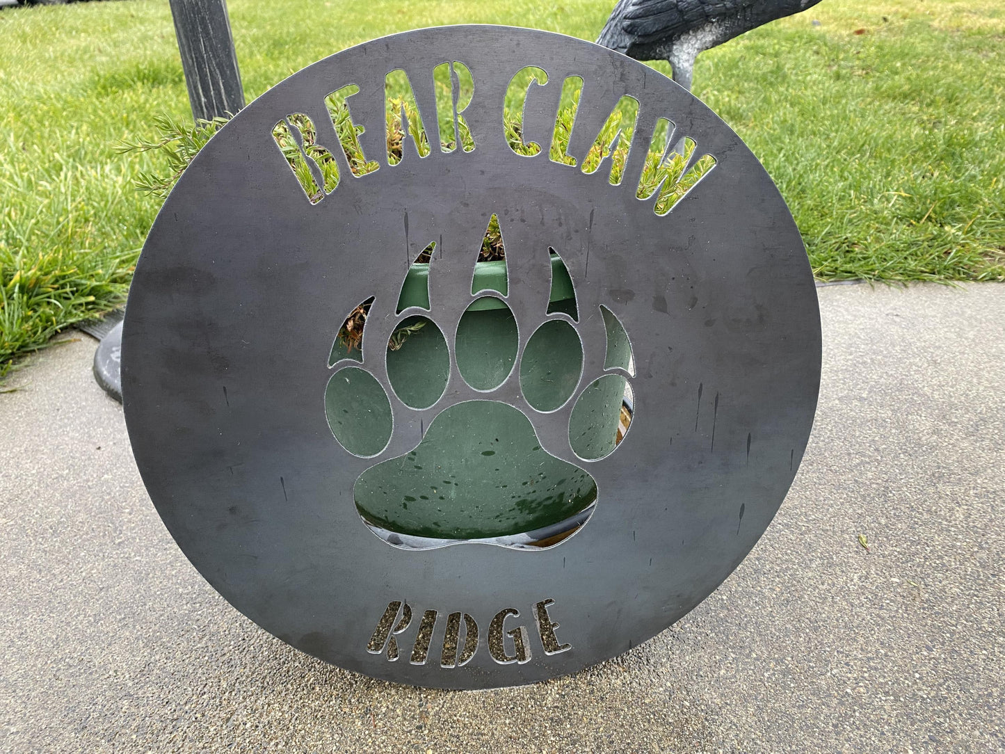 METAL BEAR Claw - Paw Sign - Personalized Steel Sign - Wall Art - SQ100