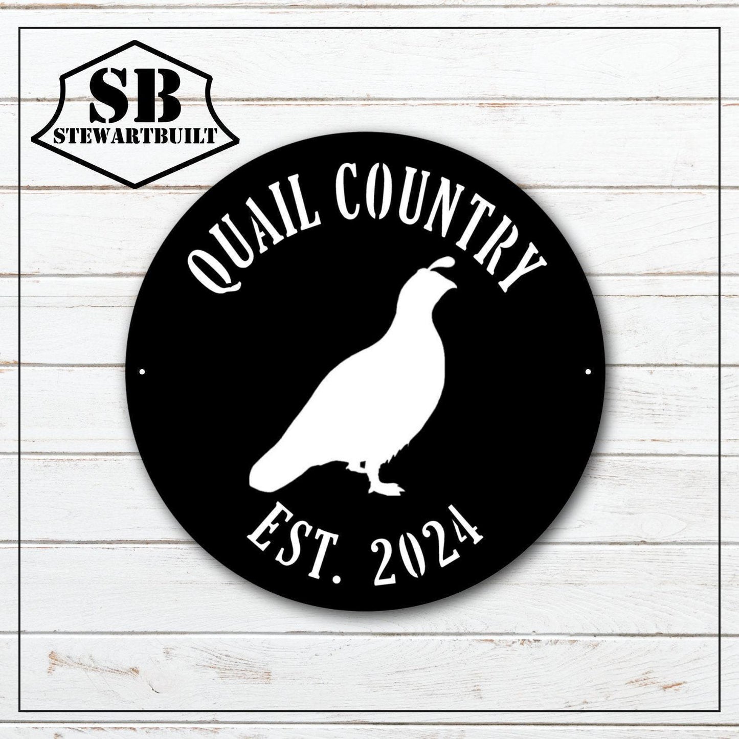 QUAIL Home Sign - Birds Nature Sign - Personalized Steel Sign - Metal Art - SQ100