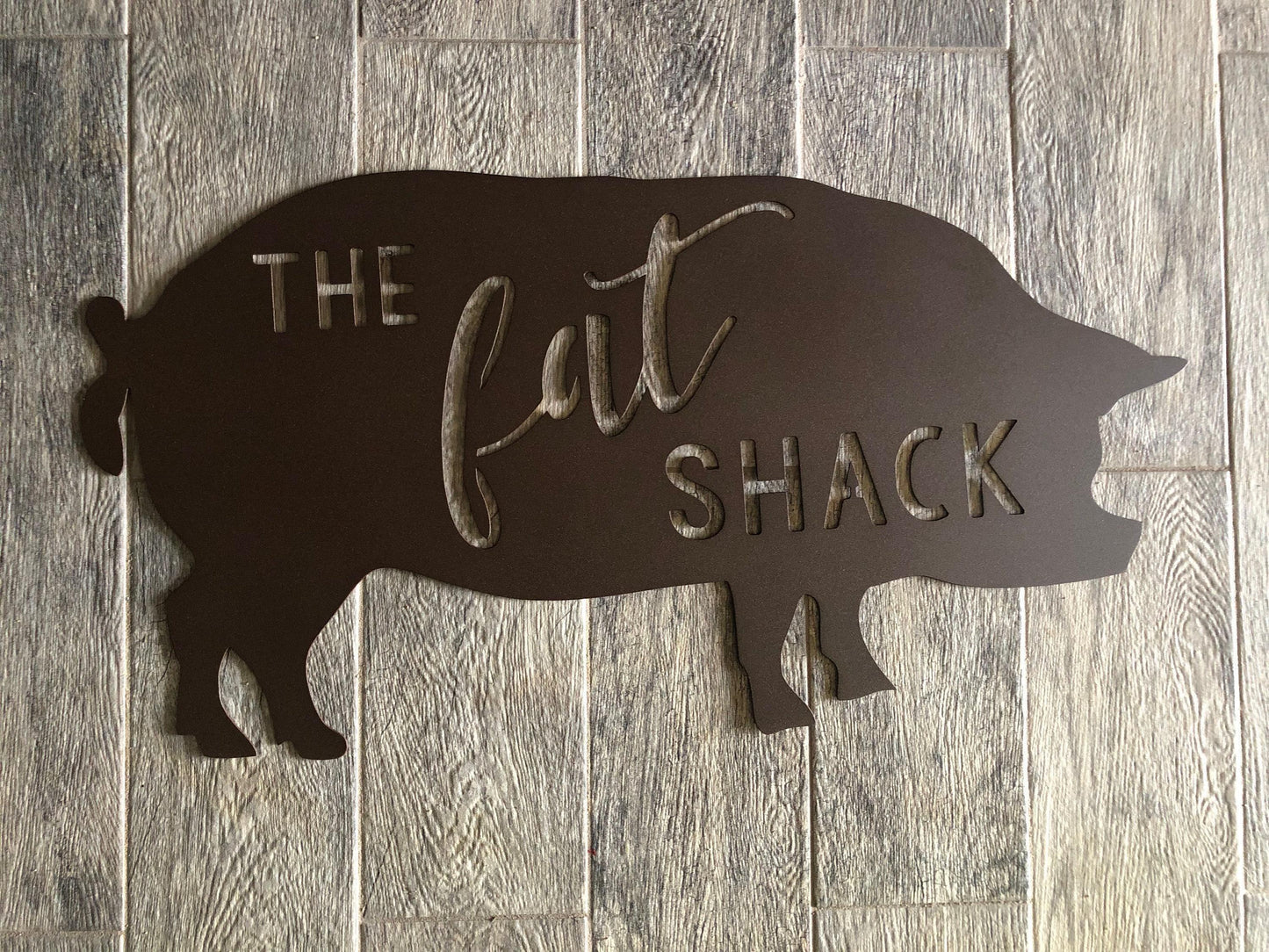 Pig - Hog Shaped Sign - Farm, Barn - Personalized Steel Sign - Metal Art