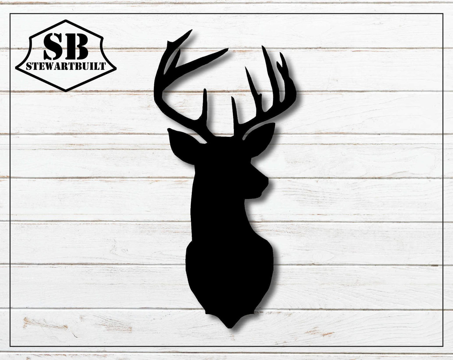METAL DEER Head - Man Cave - Garage - Cabin - Decorative Steel Sign - Wall Art
