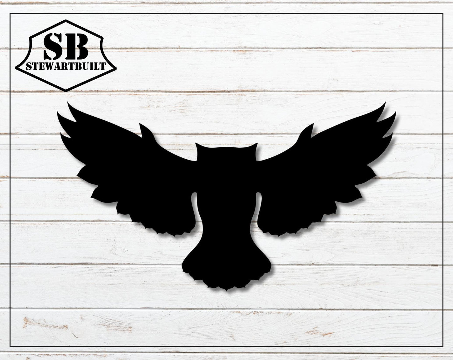 OWL BIRD Metal Art - House, Garden, Gate - Steel Sign - Wall Art - SQ100