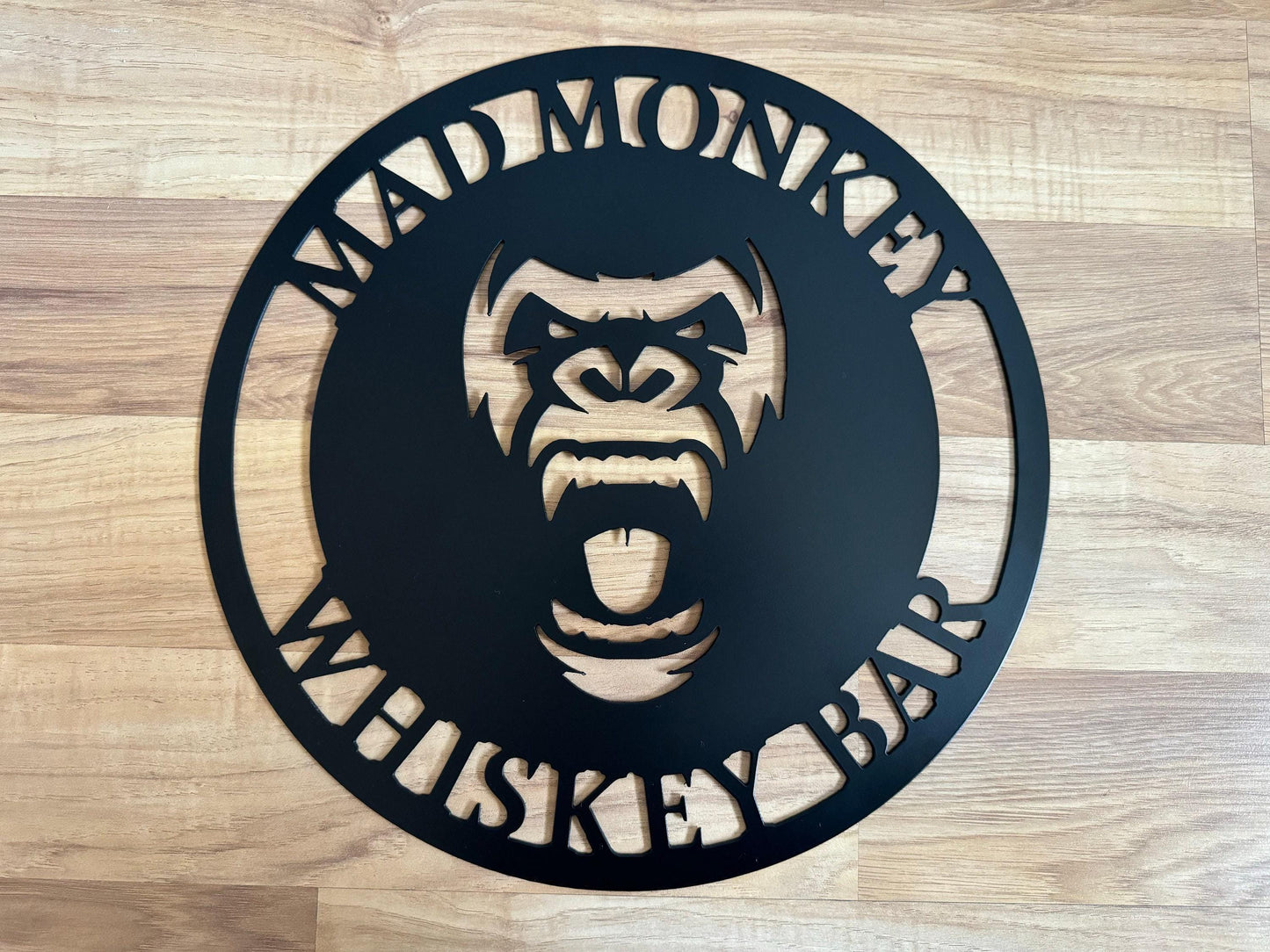 Gorilla Face - Metal Sign - Home, Business, Gym - Gorilla Monkey Head - Personalized Steel Sign - Metal Art - SQ100