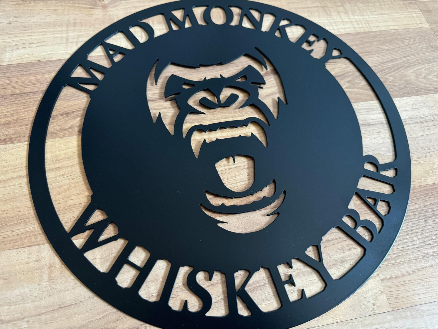 Gorilla Face - Metal Sign - Home, Business, Gym - Gorilla Monkey Head - Personalized Steel Sign - Metal Art - SQ100