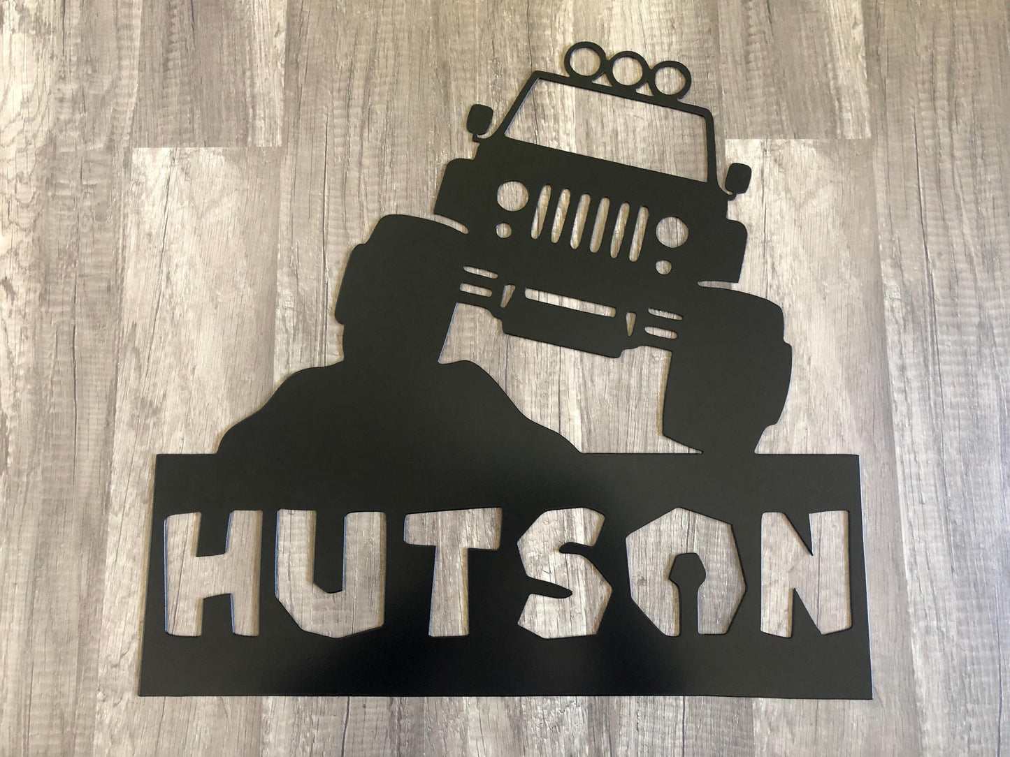 JEEP Inspired - Off Road - Personalized Steel Sign - Metal Art - SQ12-36