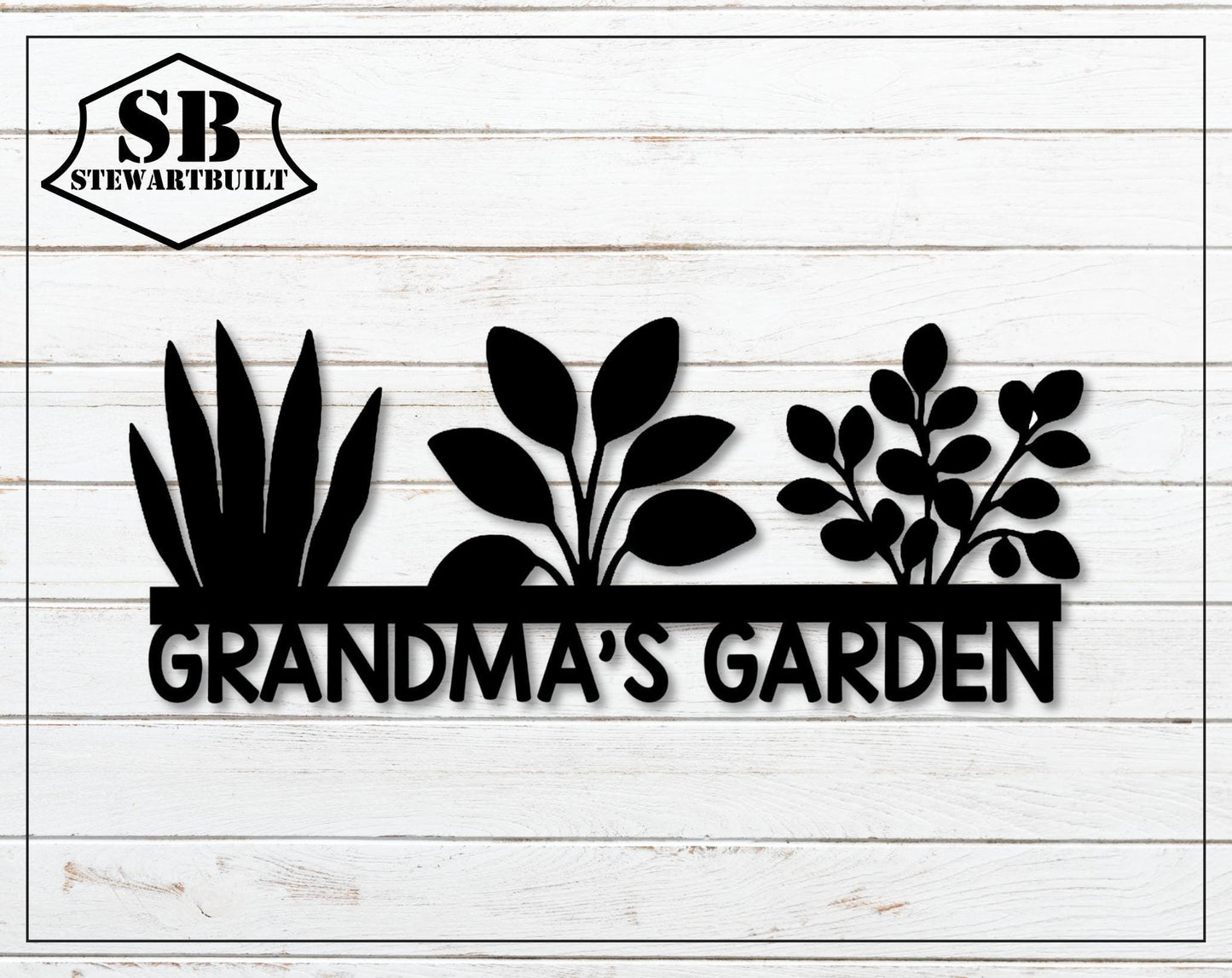 Plant Lovers Steel Sign - GRANDMA'S GARDEN - Personalized Wall Sign - Metal Art
