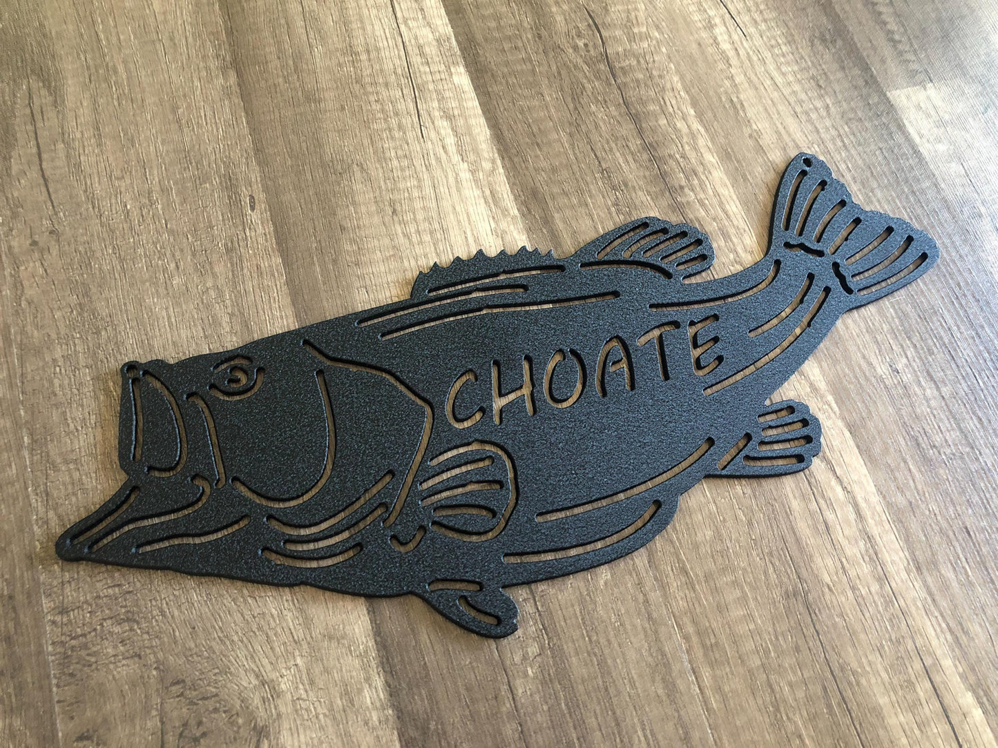 METAL BASS - Fishing - Personalized Steel Sign - Wall Art