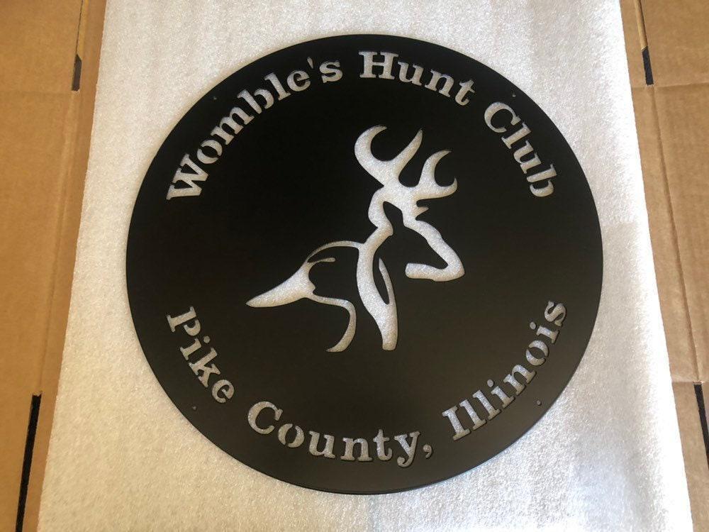 Hunting Sign - Duck - Deer - Personalized Steel Sign - Metal Art - SQ100