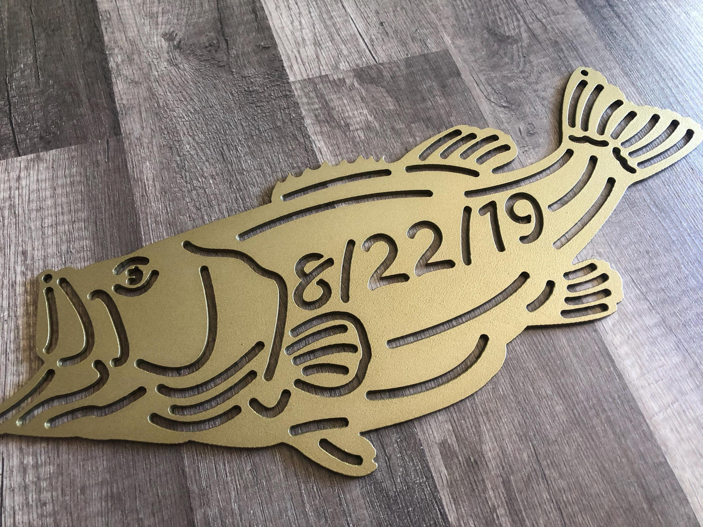 METAL BASS - Fishing - Personalized Steel Sign - Wall Art