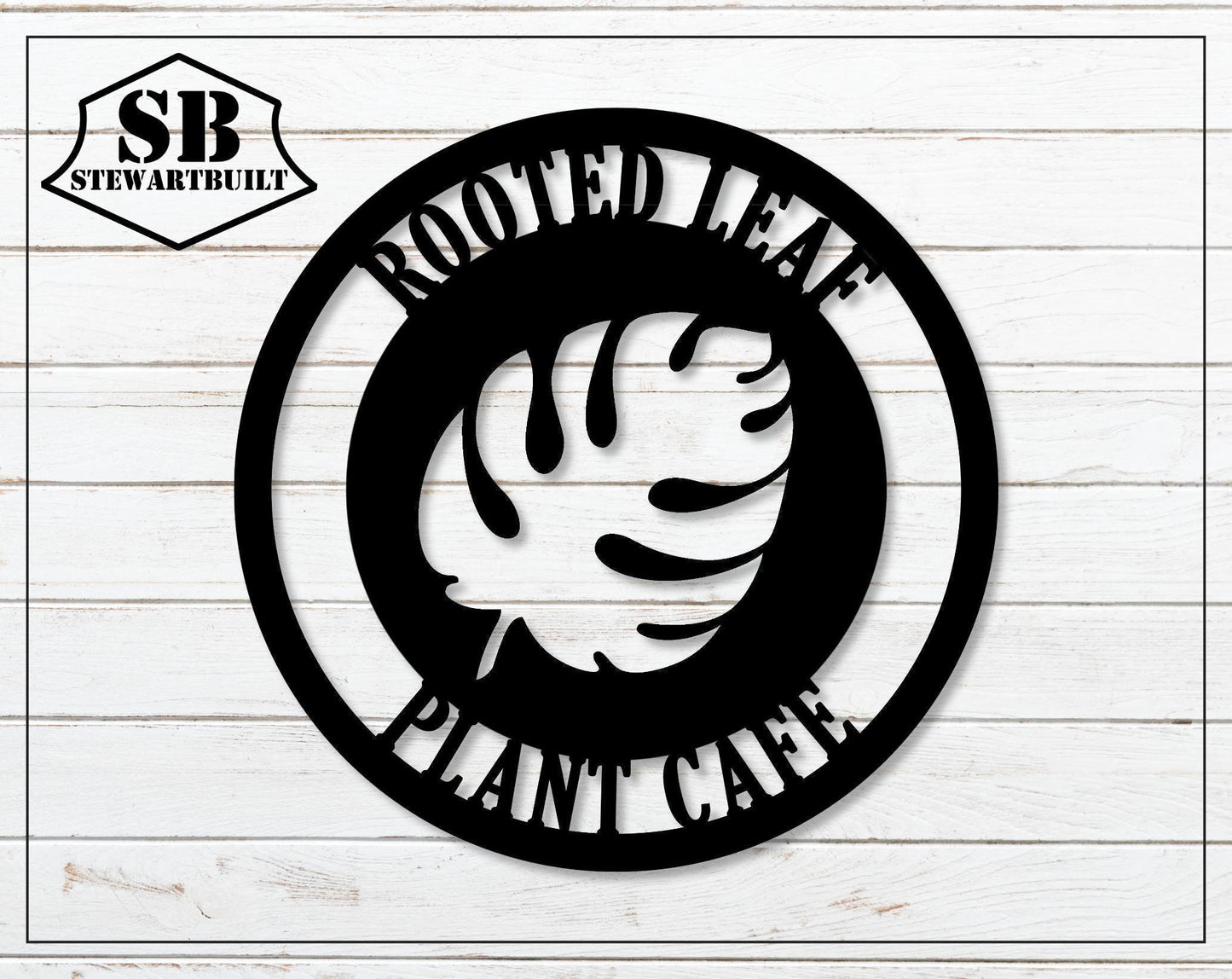 MONSTERA LEAF - House PLANT Lovers Steel Sign - Metal Art - SQ18-36