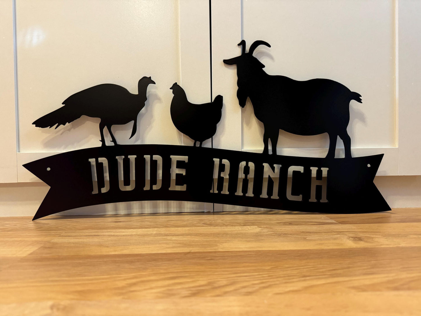 Farm Name Banner Sign - Goat Turkey Chicken Barn - Personalized Steel Sign - Metal Art