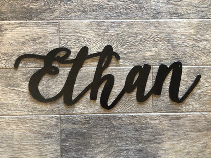 Cursive Name or Word Sign - Wall Word - Personalized Steel Sign - Metal Art