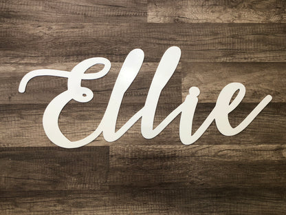 Cursive Name or Word Sign - Wall Word - Personalized Steel Sign - Metal Art