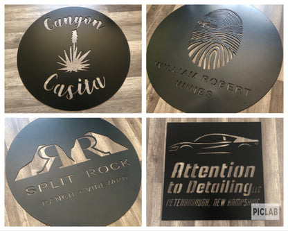 Custom Logo, Brand, Business, Idea - Personalized Steel Sign - Metal Art