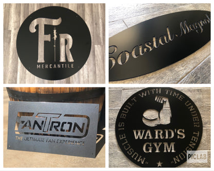 Custom Logo, Brand, Business, Idea - Personalized Steel Sign - Metal Art