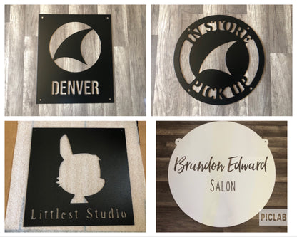 Custom Logo, Brand, Business, Idea - Personalized Steel Sign - Metal Art