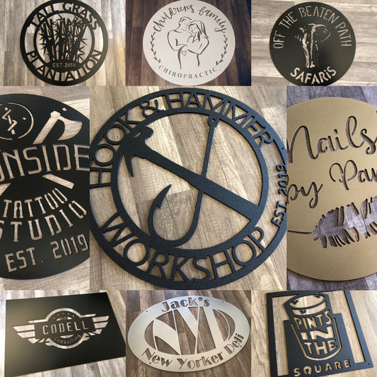 Custom Logo, Brand, Business, Idea - Personalized Steel Sign - Metal Art