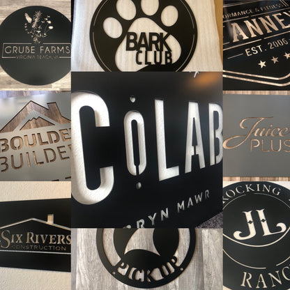 Custom Logo, Brand, Business, Idea - Personalized Steel Sign - Metal Art