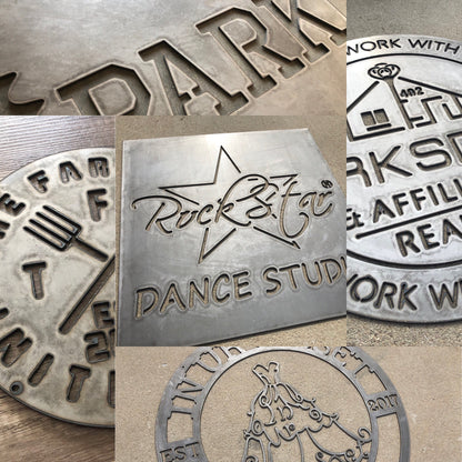 Custom Logo, Brand, Business, Idea - Personalized Steel Sign - Metal Art
