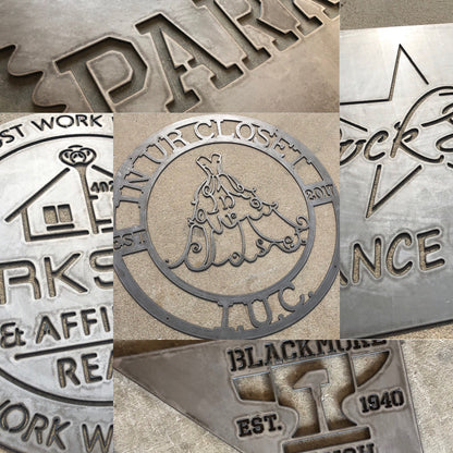 Custom Logo, Brand, Business, Idea - Personalized Steel Sign - Metal Art