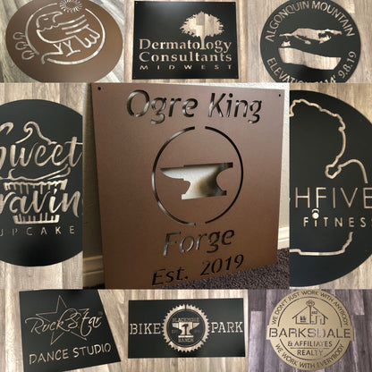 Custom Logo, Brand, Business, Idea - Personalized Steel Sign - Metal Art